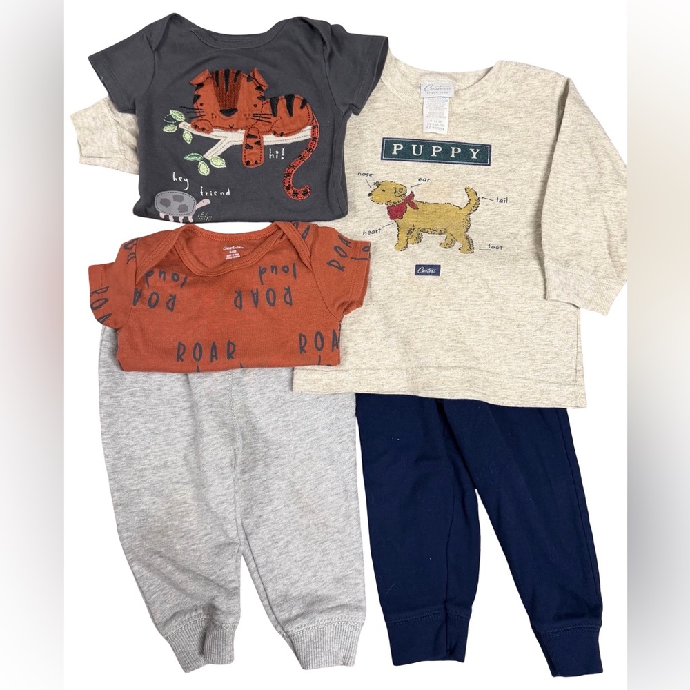 Carter's Animal Print Baby Set +
🐶 puppy dog l/s tee & pants   9 months